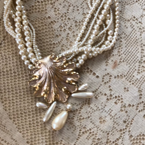 Vintage faux pearl necklace - Picture 2 of 5